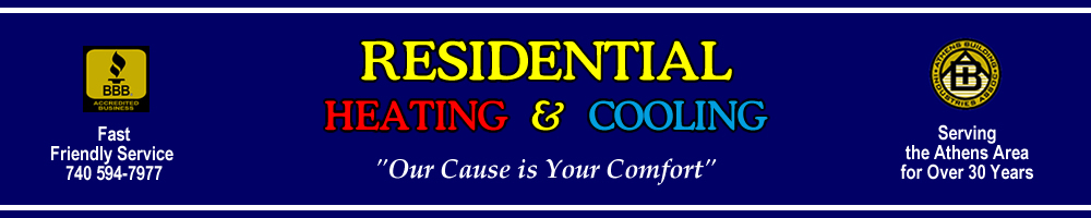 Residential Heating & Cooling Header and link to home page
